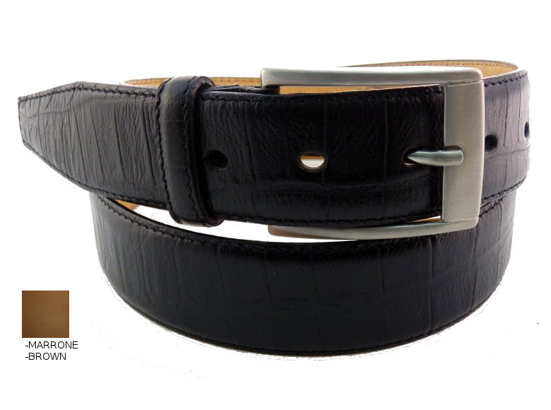 Printed Calfskin Belt - Brown - mm35